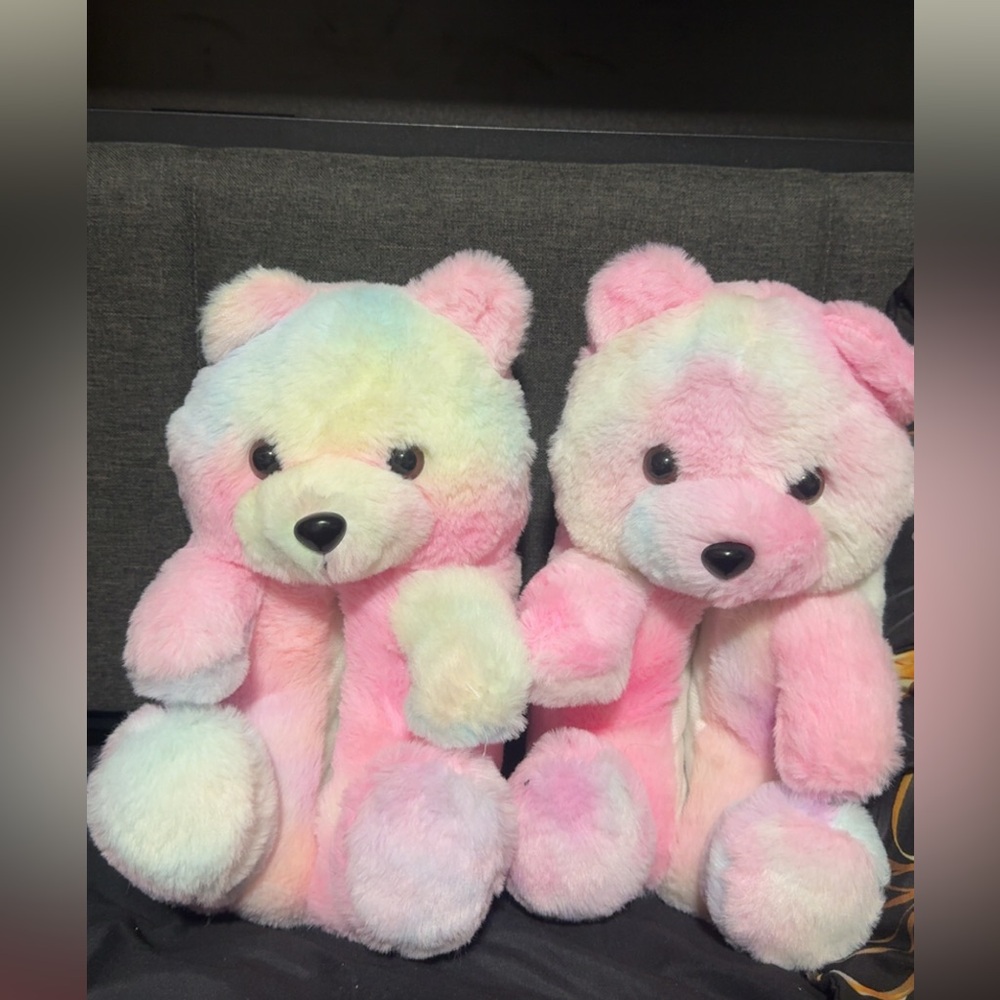 Pink and Blue Stuffed Animal Plush Toy